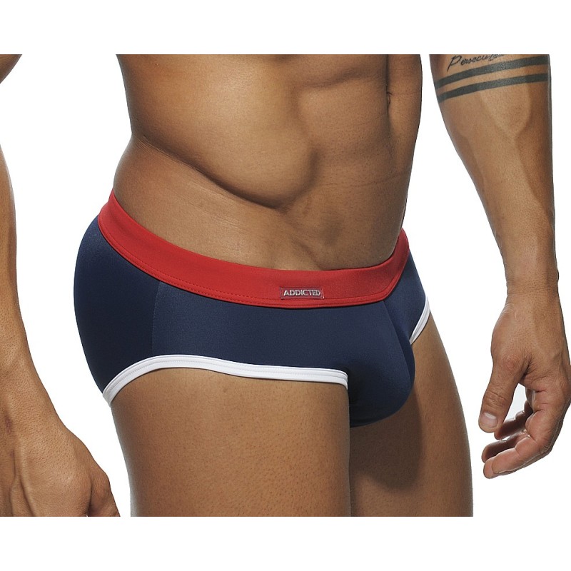 Slip De Bain Addicted Bleu Marine Basic Sportive