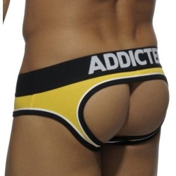 Jockbrief Addicted jaune double piping bottomless